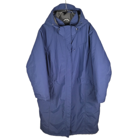 men's lands end waterproof squall stadium long coat